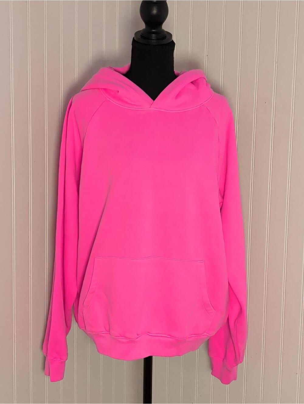 GAP Sugar Plum Neon Pink Hoodie Sweatshirt Medium Pockets NWT Size M